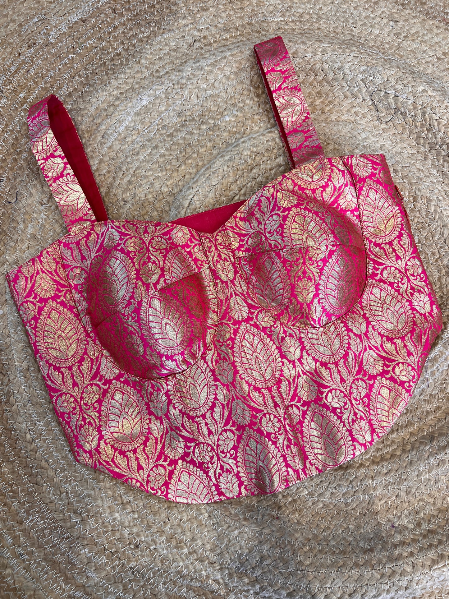 Rani pink Brocade Corset