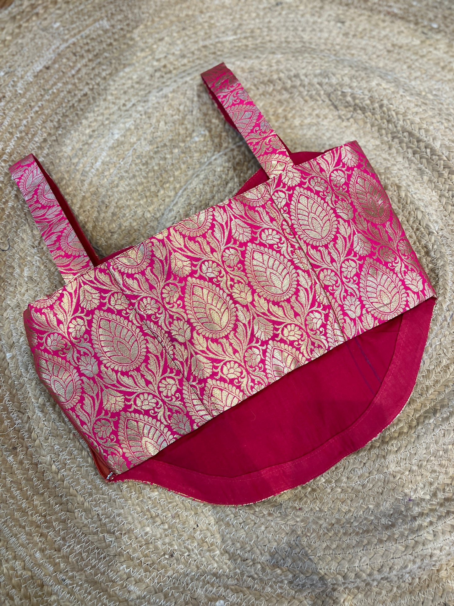 Rani pink Brocade Corset