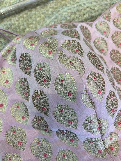 Peach Noodle strap Brocade Corset