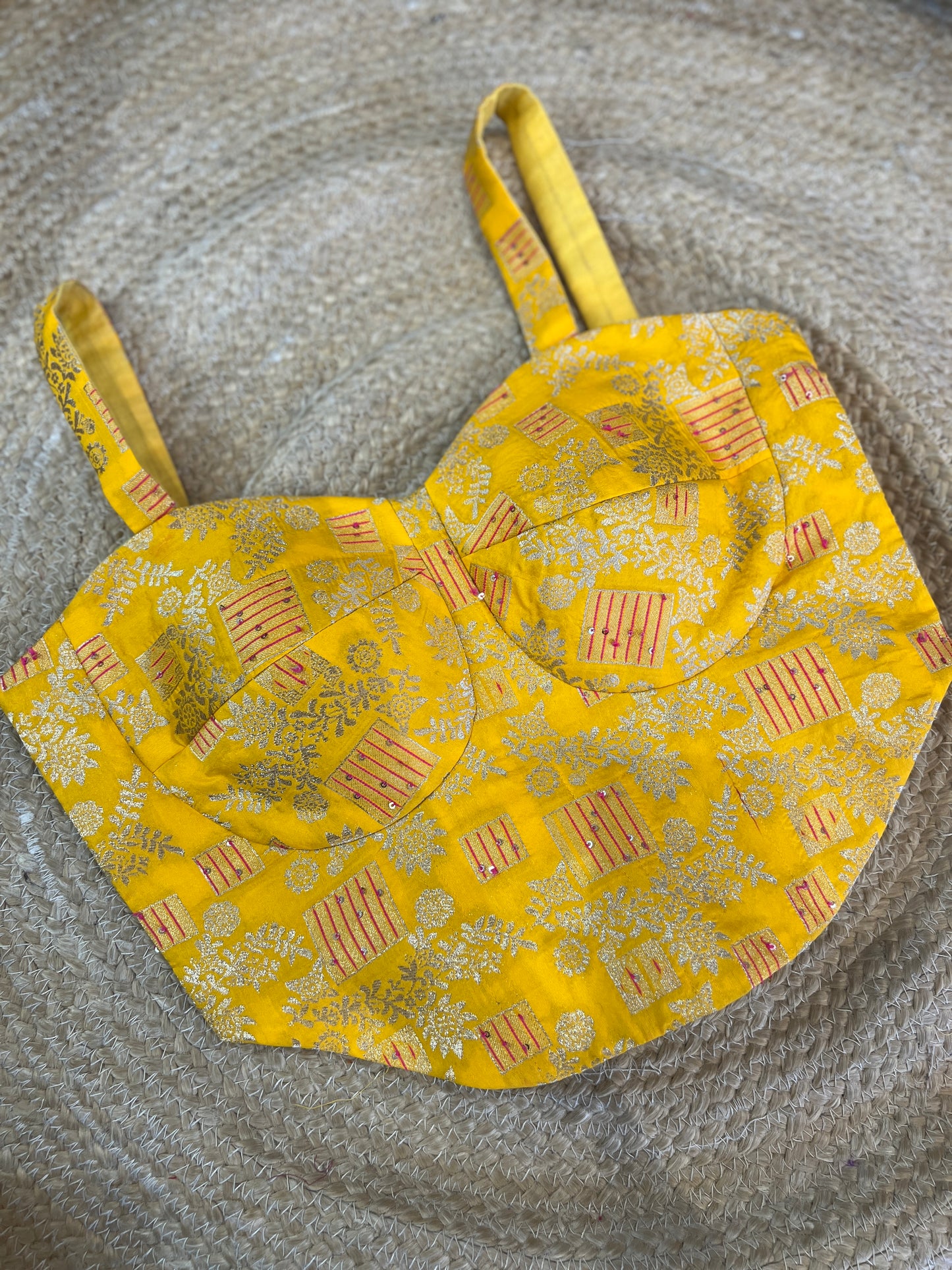 Yellow Brocade Corset