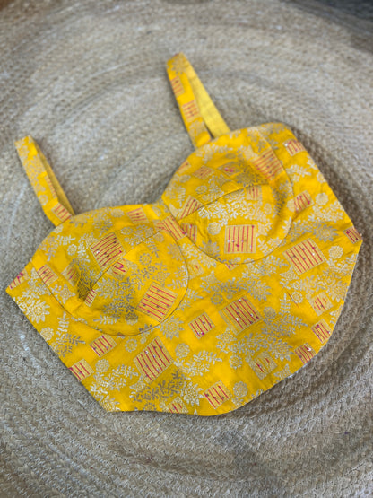 Yellow Brocade Corset