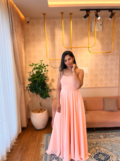 Blush Pink Georgette Three-Piece Set