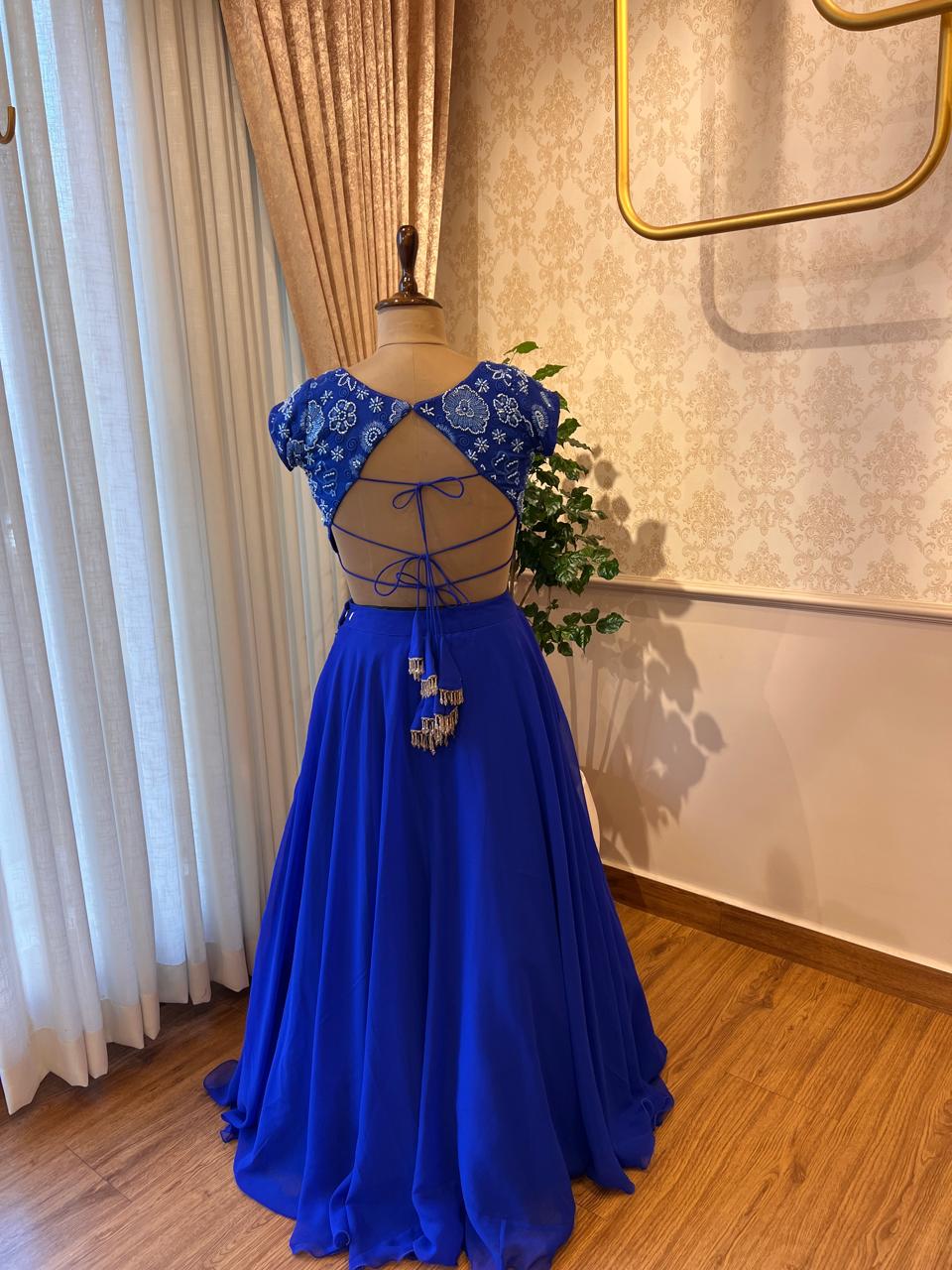 The Blue Flora Lehenga Set