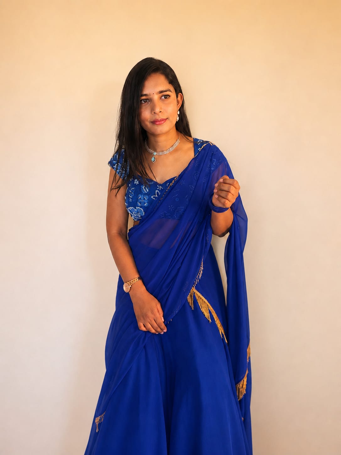 The Blue Flora Lehenga Set