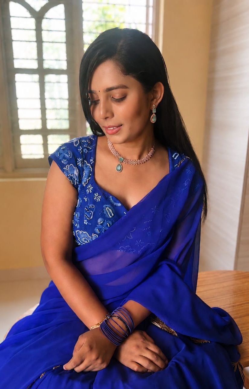The Blue Flora Lehenga Set